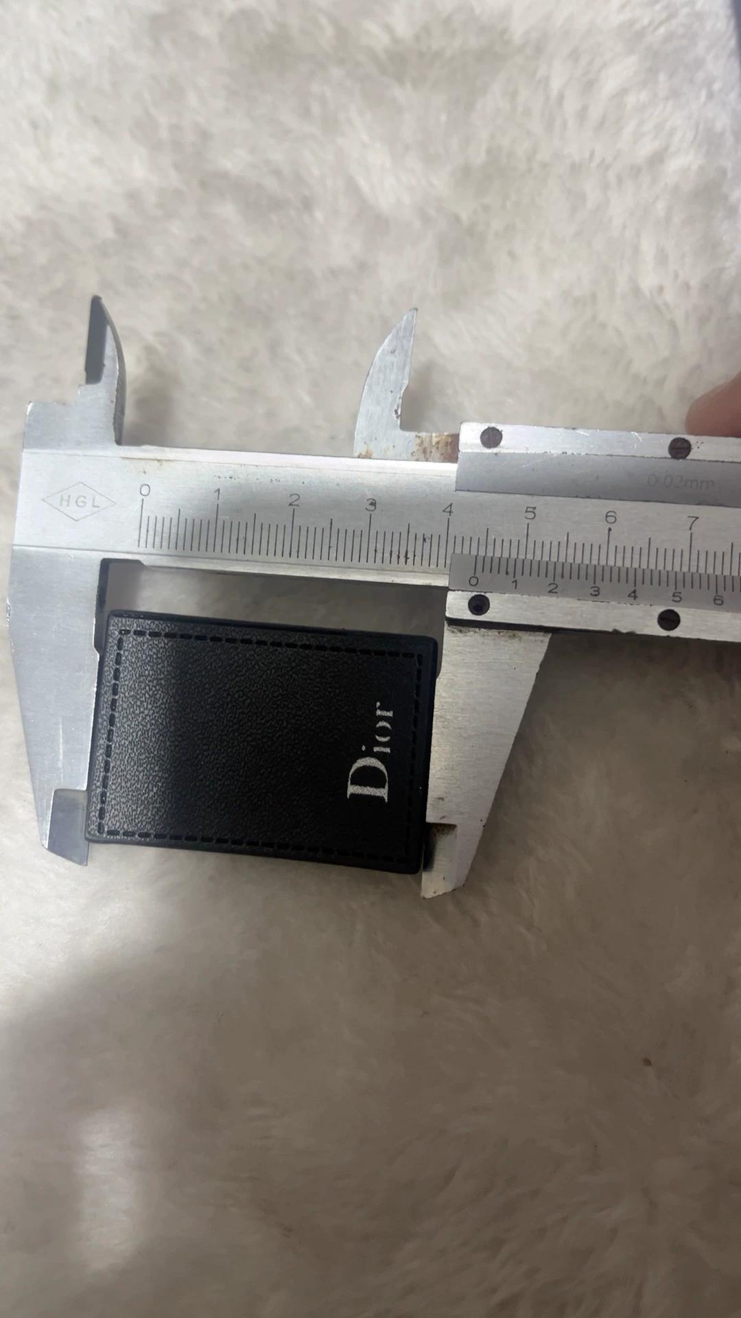 Dior Dior black top layer cowhide leather brand spot scarf printed label accessories luggage small patch d