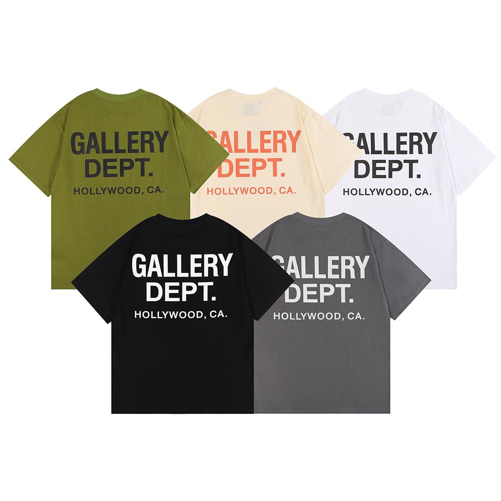 GALLERY DEPT classic logo letter printing basic T-shirt men and women couple loose high street short-sleeved summer