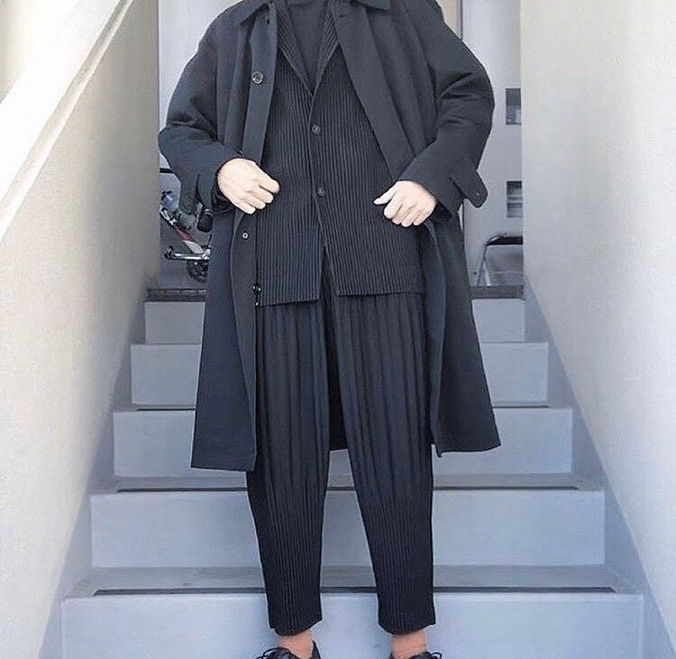 House suit pleated jacket basic pleated drape casual INS style simple suit HP55 button JD201