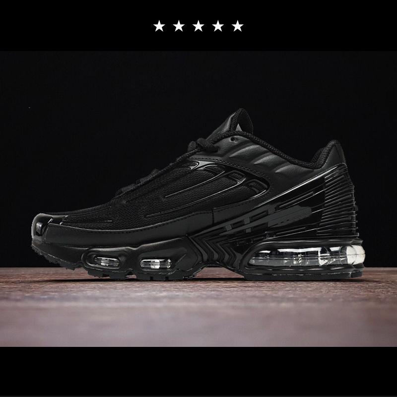 Shoes: men's shoes, mesh retro running shoes, classic air cushion shoes, men's and women's all-black comfortable casual sneakers