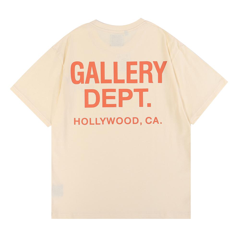 GALLERY DEPT classic logo letter printing basic T-shirt men and women couple loose high street short-sleeved summer