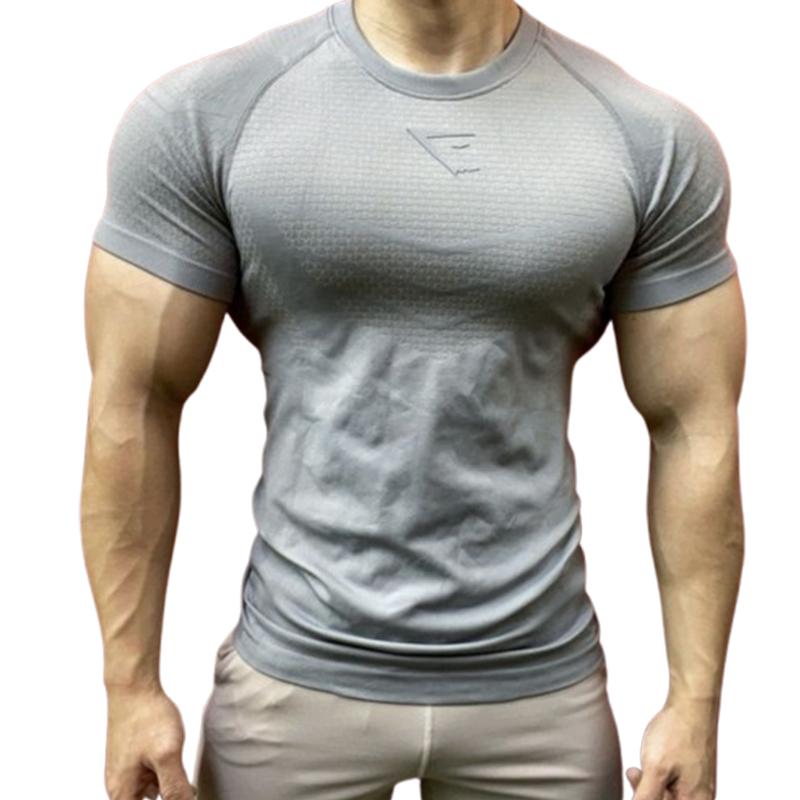 Superhero Sports, Fitness, Quick Dry, Crewneck, Stretch Top, American Men's Casual Comfortable, Breathable, Skinny T-Shirt