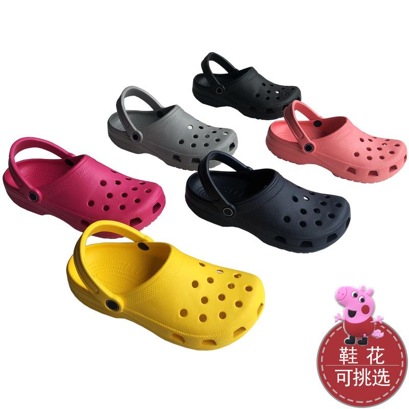 2025 New Men's Shoes Women's Shoes Couple Dieter Star Summer Outdoor Beach Sandals Hole Shoes Slippers Tide