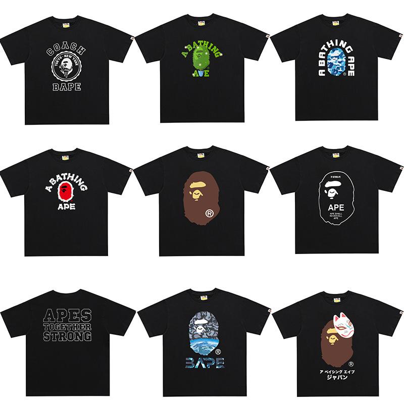 Cross-border foreign trade wholesale high version short sleeve letter print casual street men and women loose plus size t-shirt half-sleeved shirt tide