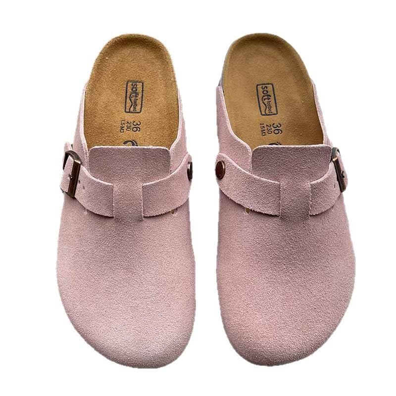 Genuine Boken Slippers Women's 2025 New Wear Baotou Semi-Drag Thick Sole Versatile BK Retro Pedal Slip-on Shoes