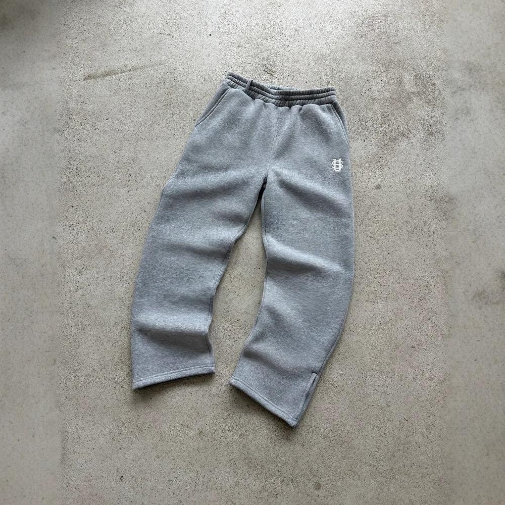 Europe and the United States Wholesale Cross Border Elastic Rope Zipper Sweatpants Solid Color Casual Pants High Street Hip Hop Rap Street Y2K