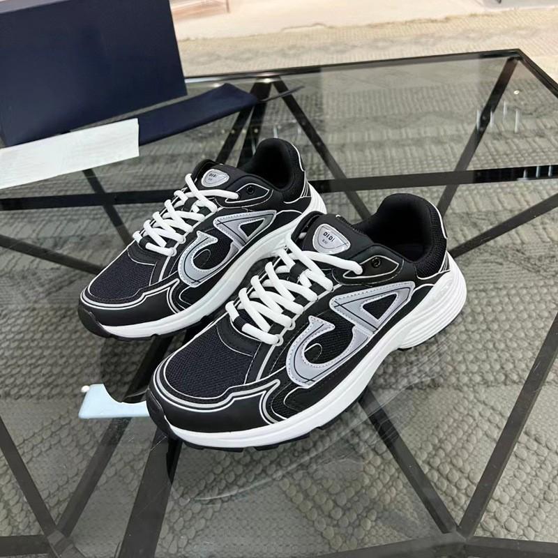 Guangzhou goods Europe station CD fashion casual shoes B30 sneakers high version reflective dad shoes spelling couple shoes