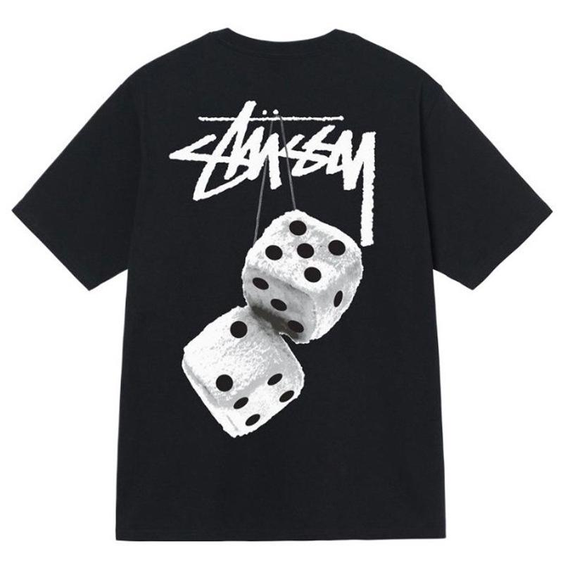 Summer running volume: a daifa tide brand short-sleeved t-shirt, dice, black eight ice cream, basic American couple outfit, summer P