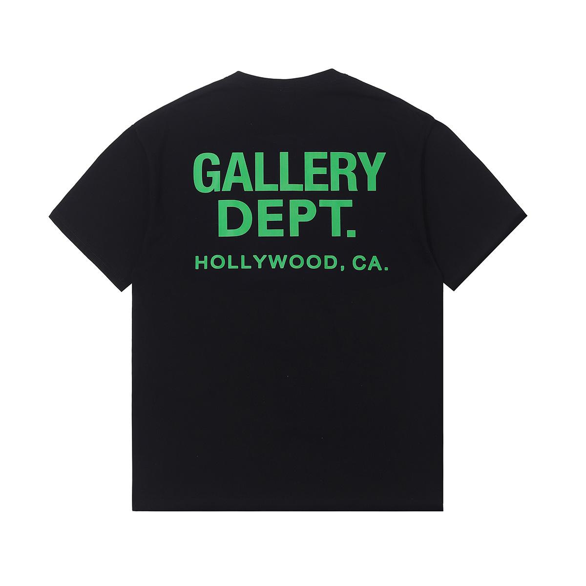 Trendy brand Gallery basic letter logo print casual men's and women's loose short-sleeved T-shirts for couples