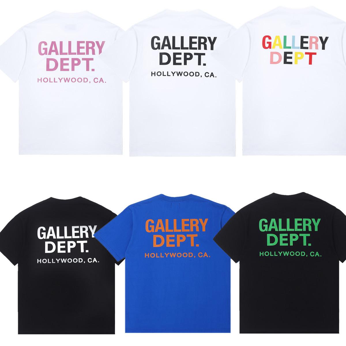 Trendy brand Gallery basic letter logo print casual men's and women's loose short-sleeved T-shirts for couples
