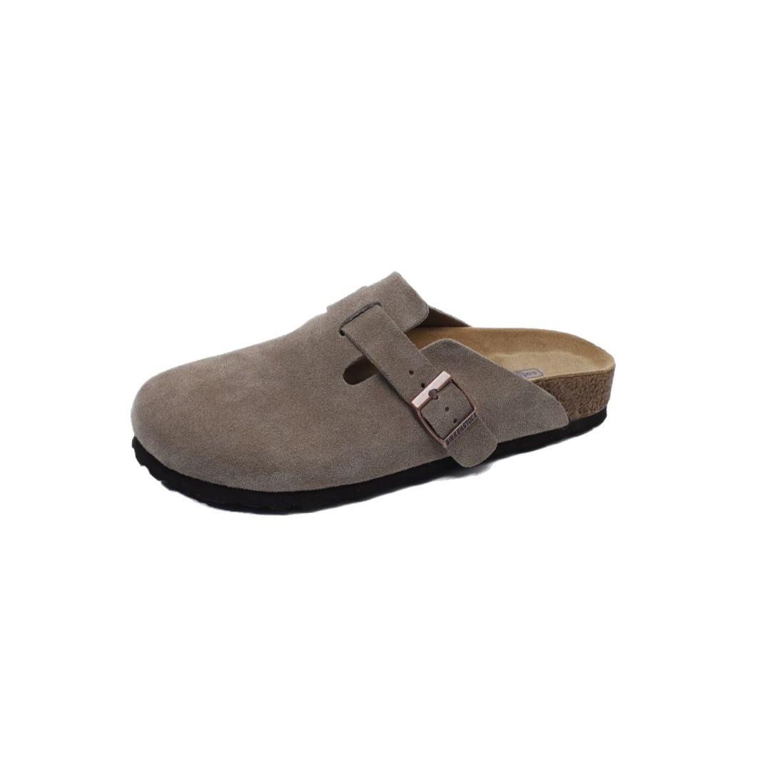 Retro thick-soled toe semi-slippers worn outside the fall of 2024 new casual lazy one-foot Boken slippers women