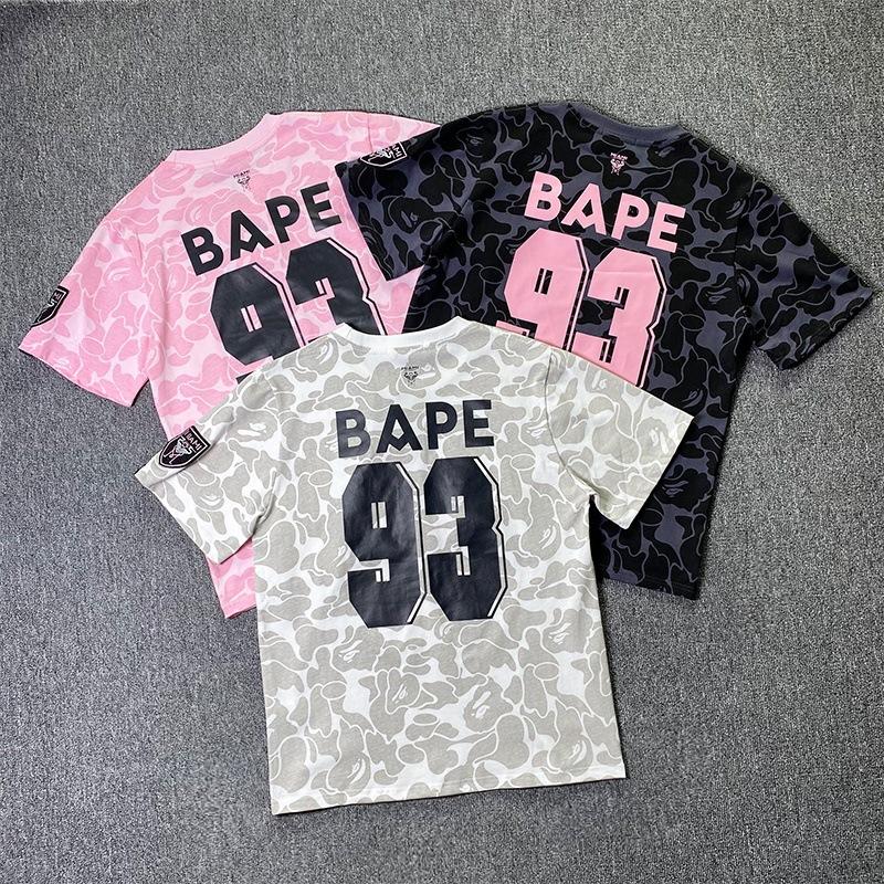 Cross-border foreign trade wholesale camouflage sports short sleeve 3D printed T-shirt Ape Man International Co-branded Miami MIAMI Round Neck