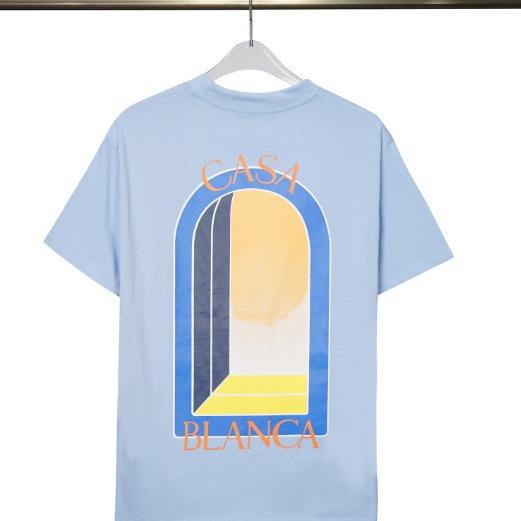 Foreign trade new product Casablanca short-sleeved door of illusion letter logo printing personality round neck short-sleeved T-shirt