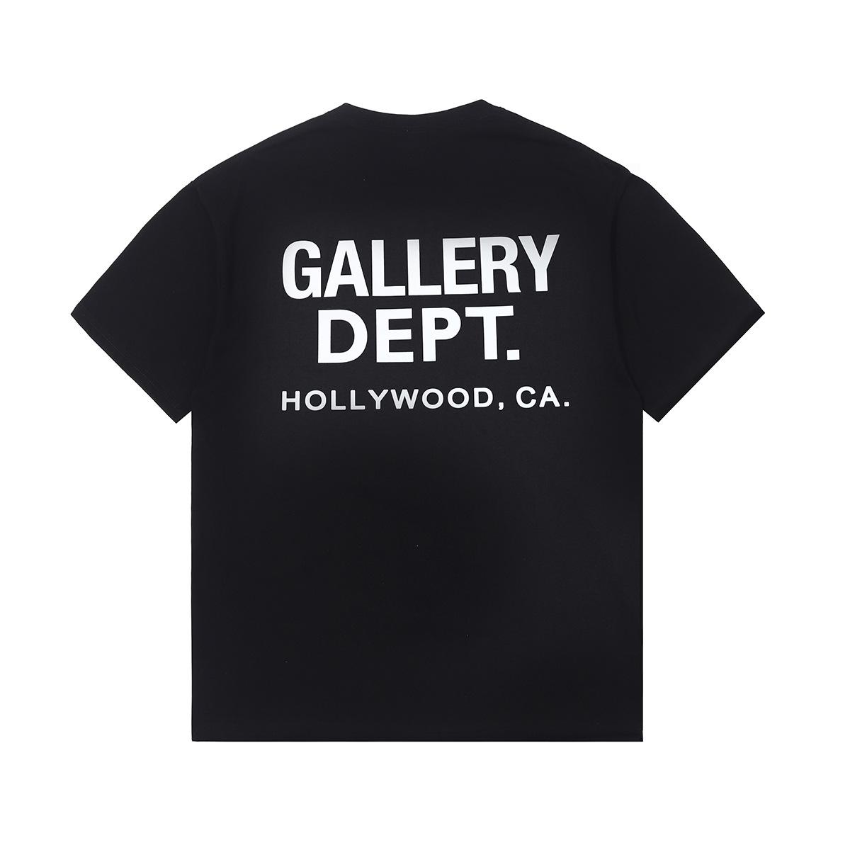 Trendy brand Gallery basic letter logo print casual men's and women's loose short-sleeved T-shirts for couples