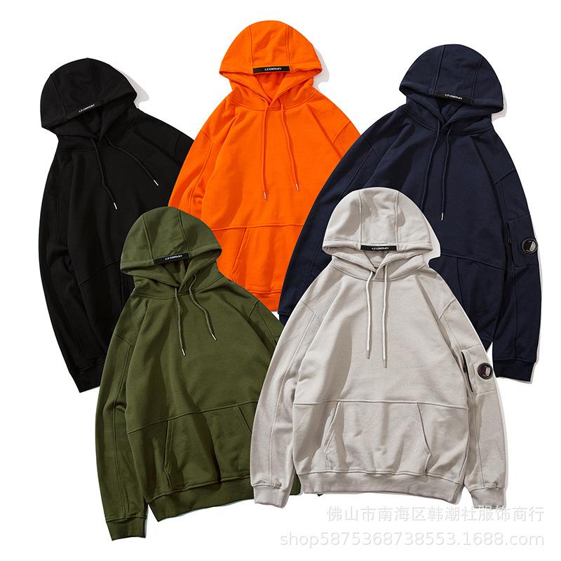 Solid color casual loose crewneck pullover sweatshirt men's coat trend British youth trendy brand men