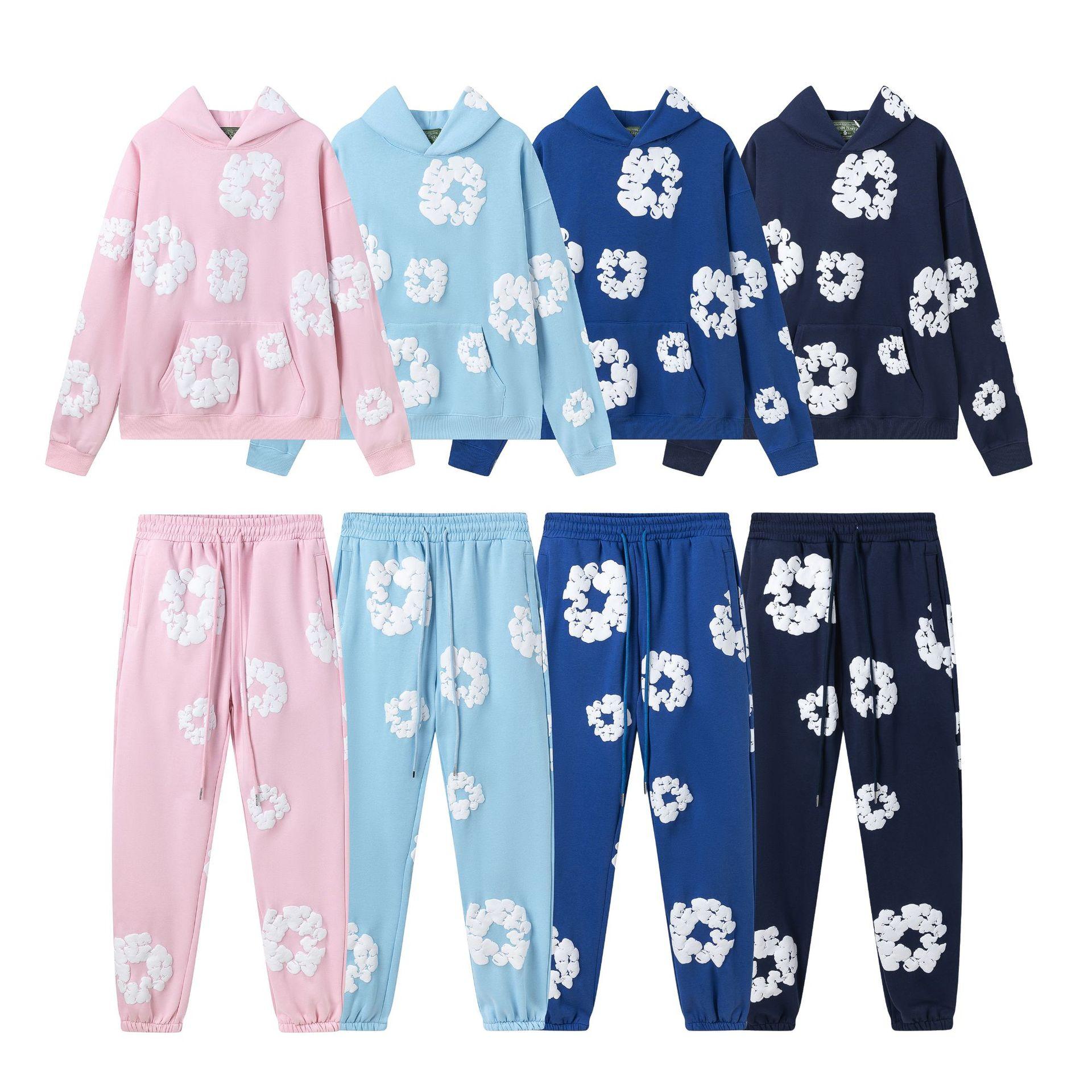 Fall/Winter 2024 New Main Line Kapok Graphic Print Hooded Sweatshirt Corset Casual Pants Unisex