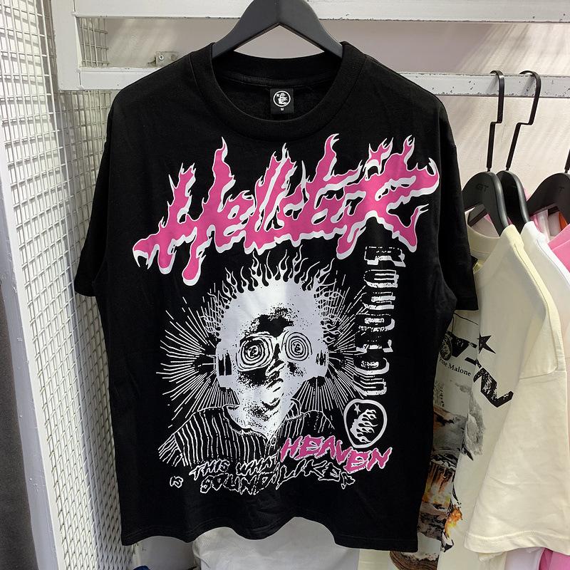 2024 summer new European and American fashion brand men's and women's plus-size loose short sleeve crew neck T-shirt retro versatile casual half sleeve