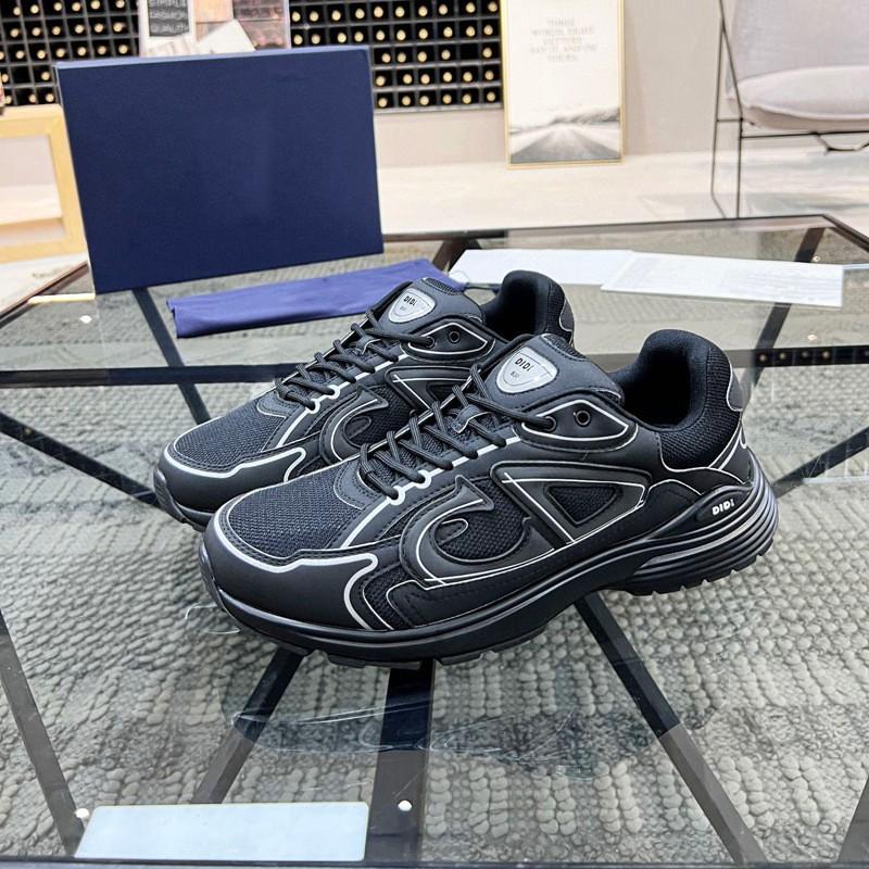 Guangzhou goods Europe station CD fashion casual shoes B30 sneakers high version reflective dad shoes spelling couple shoes