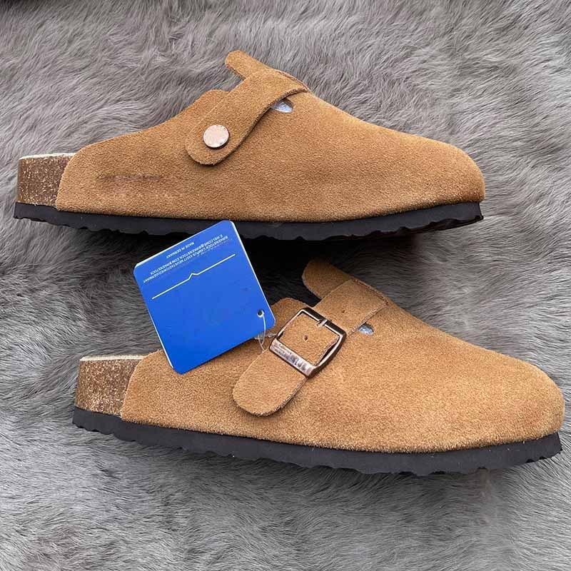Genuine Boken Slippers Women's 2025 New Wear Baotou Semi-Drag Thick Sole Versatile BK Retro Pedal Slip-on Shoes