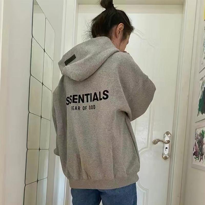 Flocked hooded sweatshirt high street loose casual american couple pullover for men and women