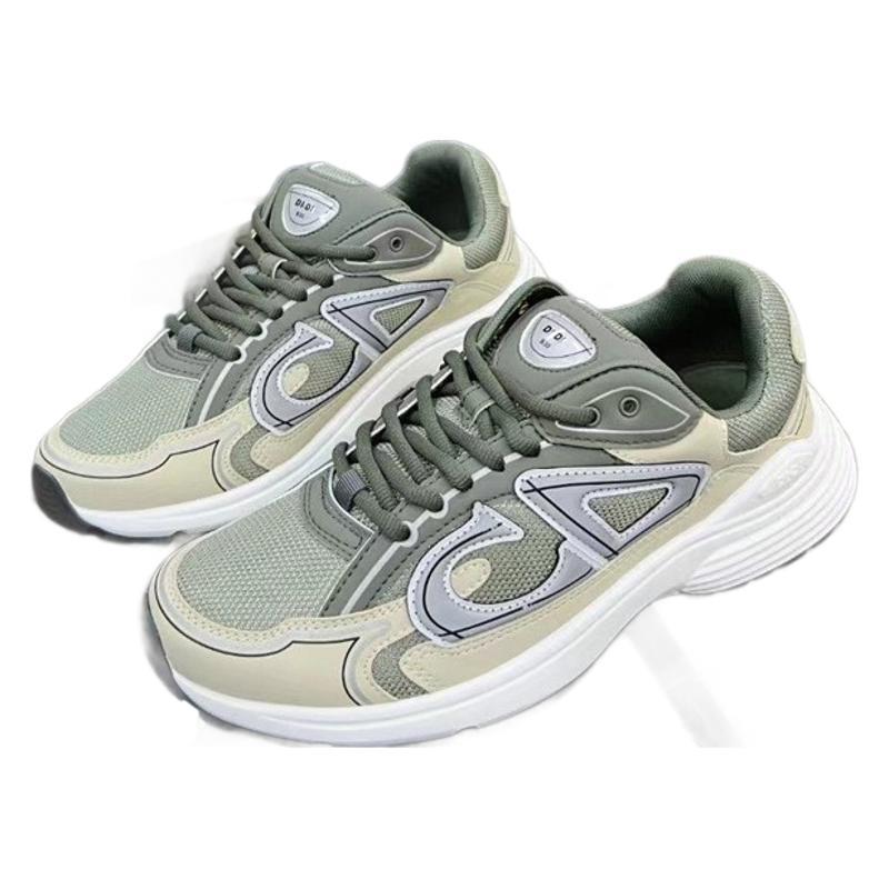 Guangzhou goods Europe station CD fashion casual shoes B30 sneakers high version reflective dad shoes spelling couple shoes