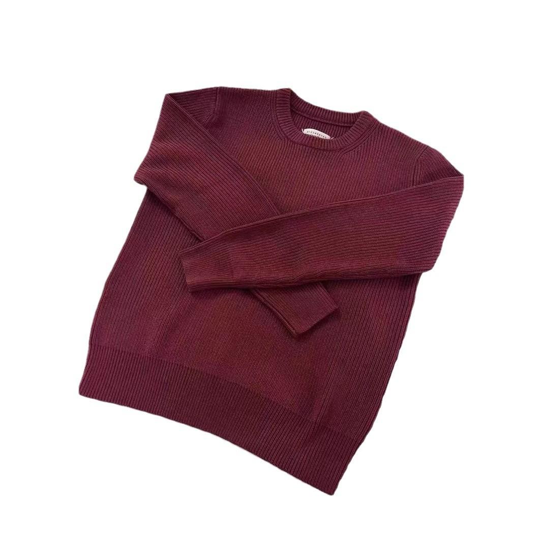 Majia boxy sweater, men's fashion brand, fashionable, simple, solid color, couple knitwear, winter casual ins, red coat