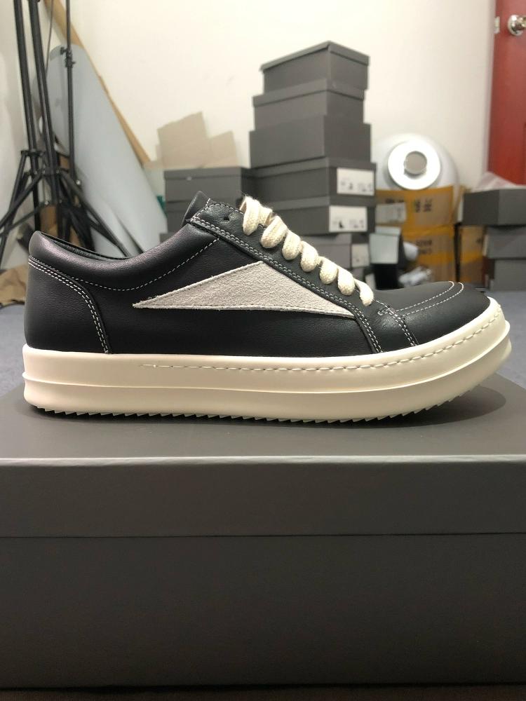 RMK OWEWS Leather Platform Low Top Men's Shoes Dark Wind ro Small Triangle High Street Casual Board Shoes Women's 2025 Tide
