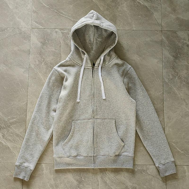 2023 Spring and Autumn men's sweatshirt zipper hooded fleece warm embroidery straight men's coat youth athleisure