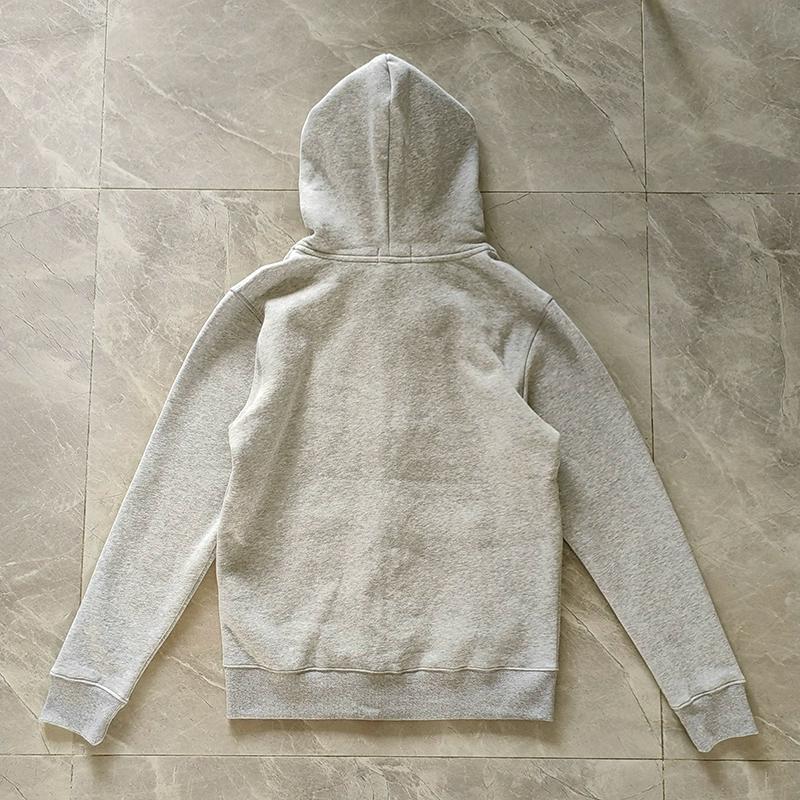 2023 Spring and Autumn men's sweatshirt zipper hooded fleece warm embroidery straight men's coat youth athleisure