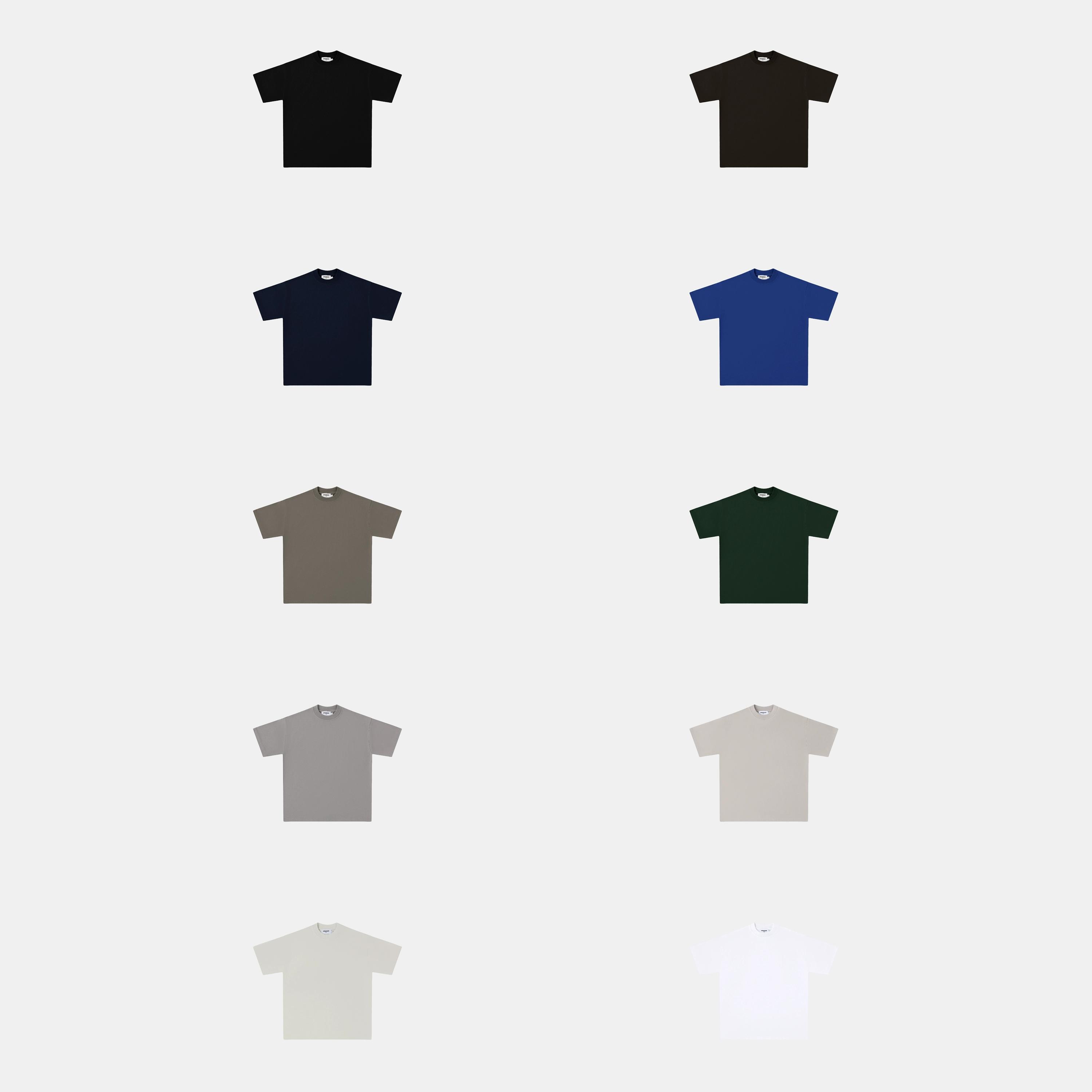 High Quality 220g/250g/280g/320g blanks tee independent American style solid color short sleeves