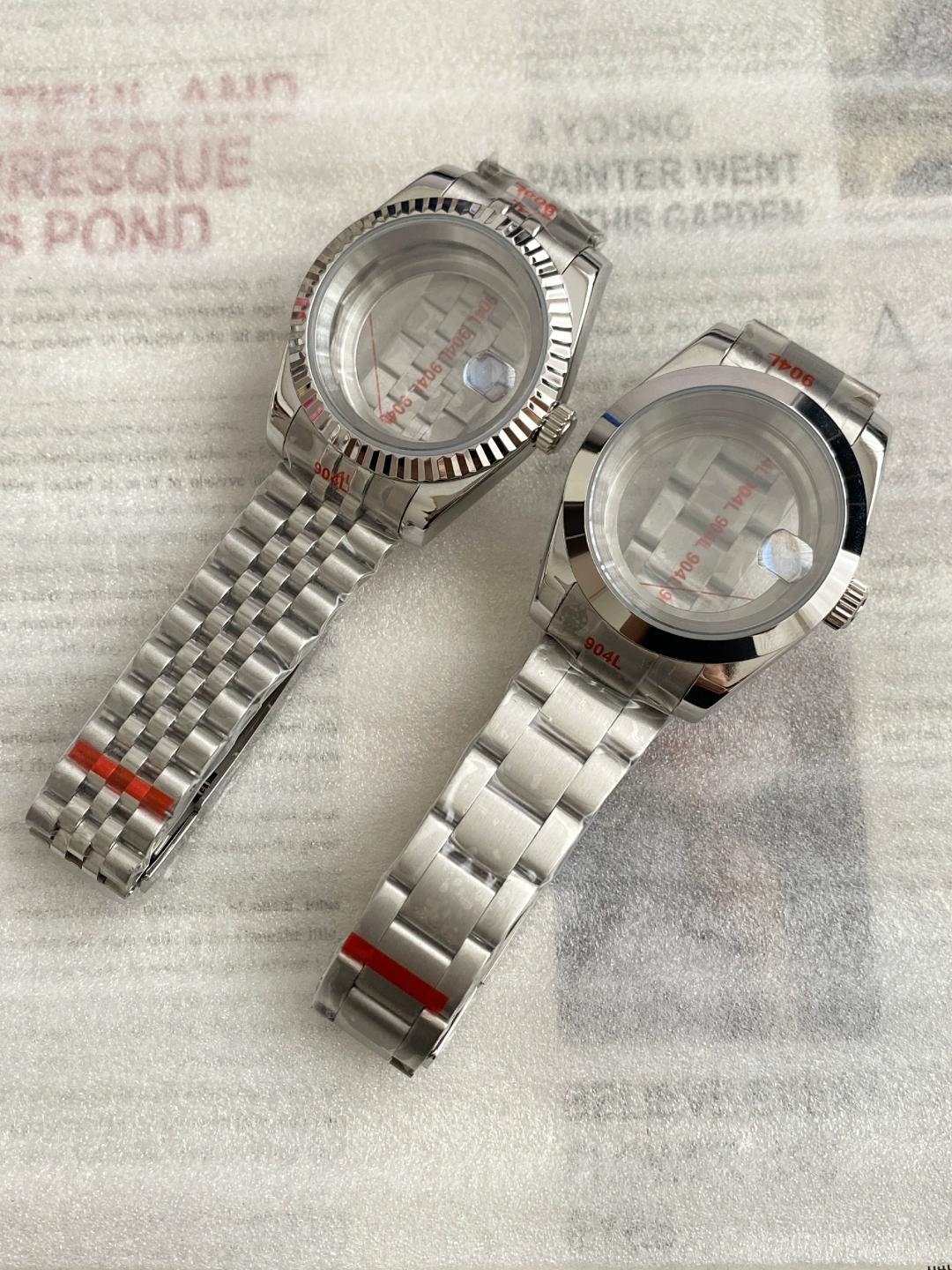 NH35 case, dogtooth ring, log 39mm, Oyster Perpetual case strap, sapphire glass, compatible with NH36 movement