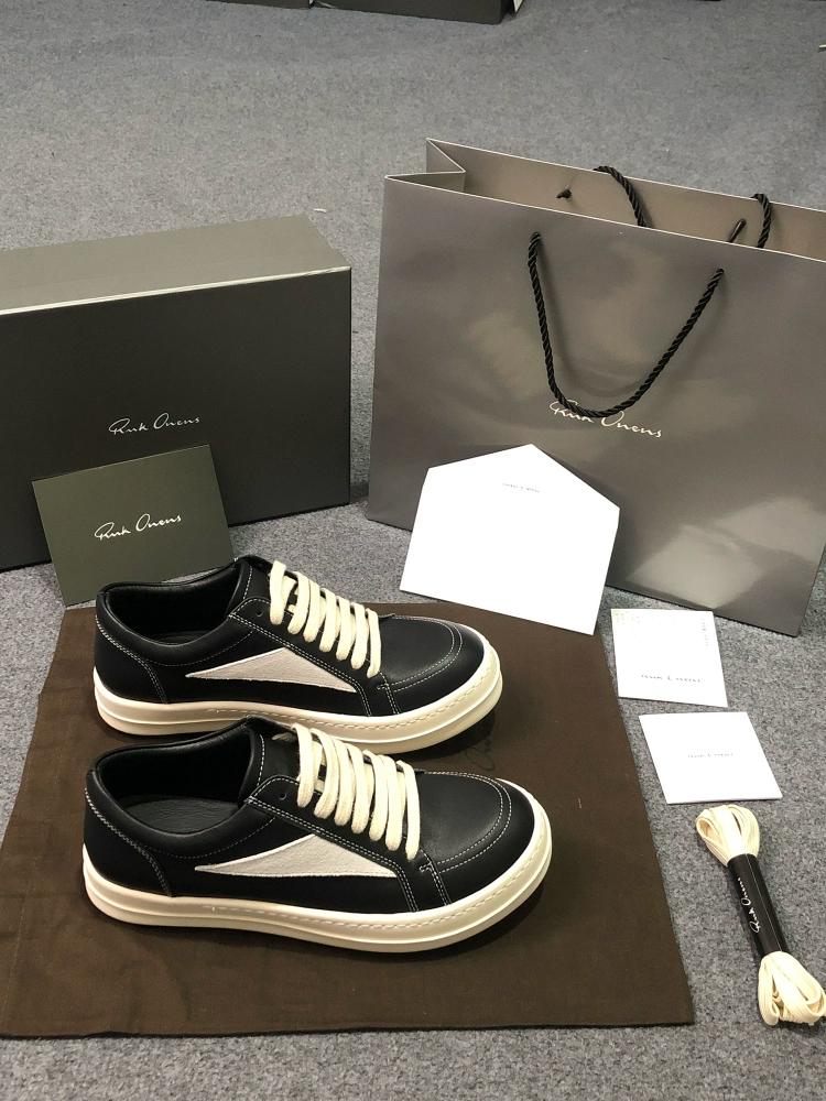 RMK OWEWS Leather Platform Low Top Men's Shoes Dark Wind ro Small Triangle High Street Casual Board Shoes Women's 2025 Tide