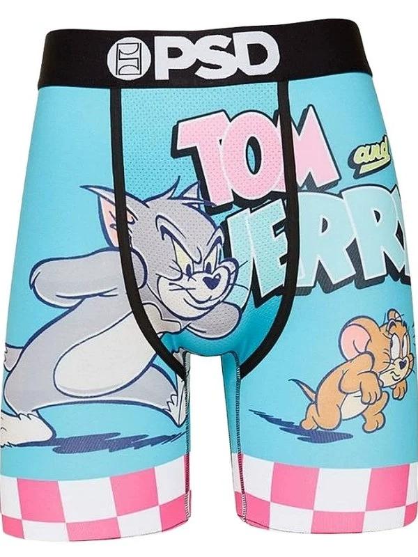PSD panties, Owen same ice silk sports men's long boxers, cartoon print, boxing shorts, leggings