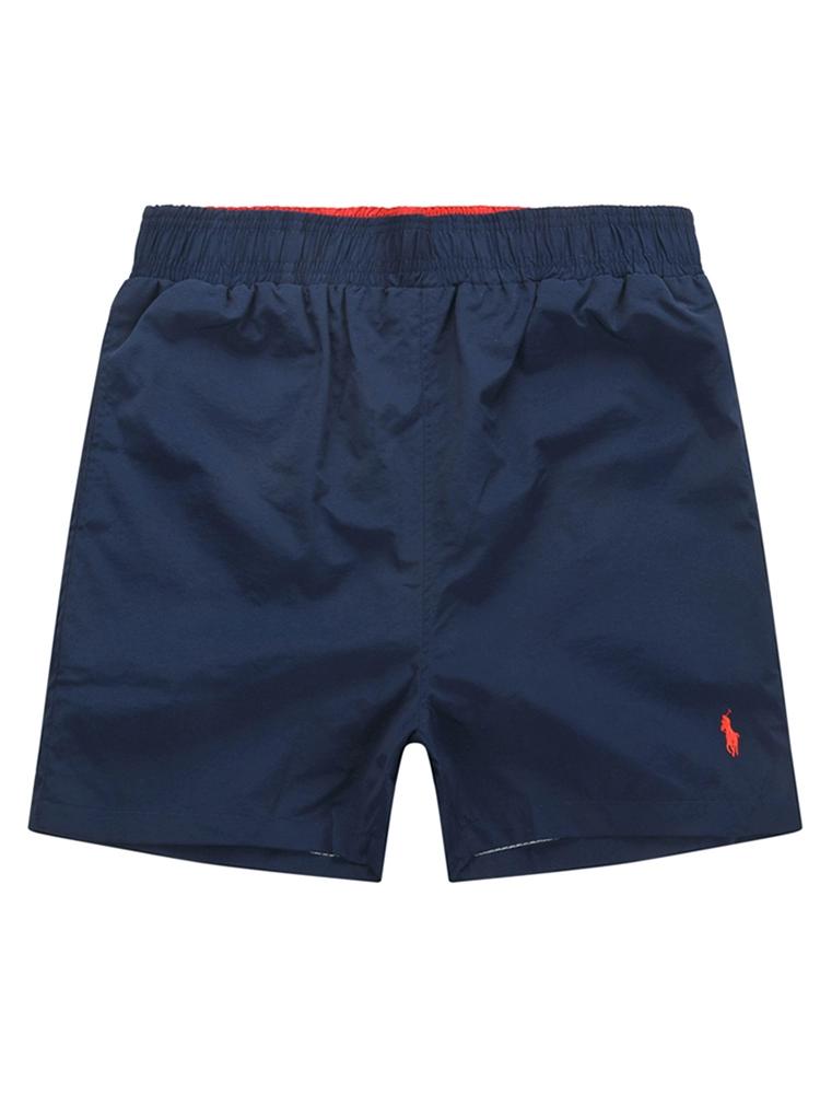 Summer Polo casual straight beach shorts men's solid color large size three-point morning sports loose quick-drying vacation