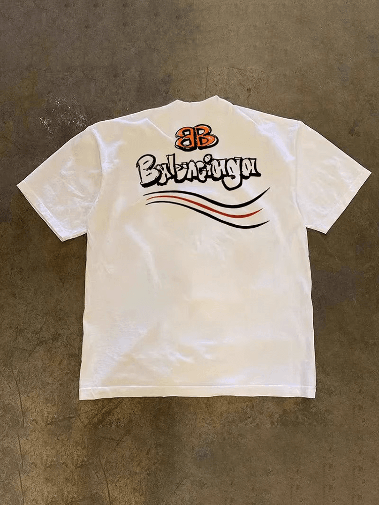 Make money to do charity 3A260g cotton double yarn! American English high street men and women oversize short sleeve T-shirts