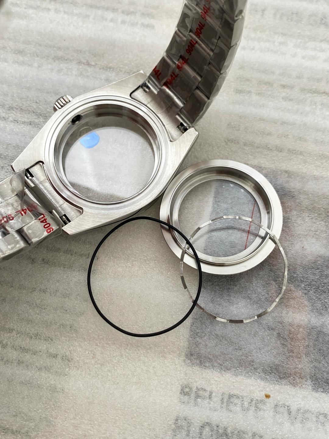 NH35 case, dogtooth ring, log 39mm, Oyster Perpetual case strap, sapphire glass, compatible with NH36 movement