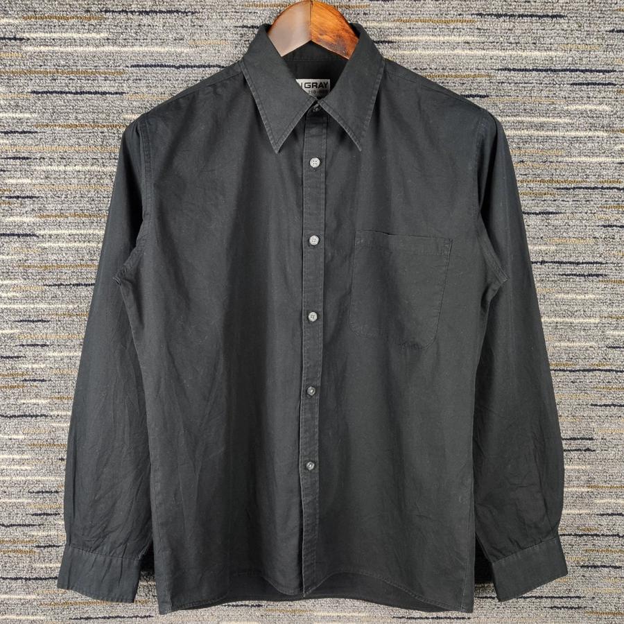 vintage vintage Japanese men's and women's loose casual shirt, fresh cotton spring and autumn thin solid color long-sleeved shirt E10