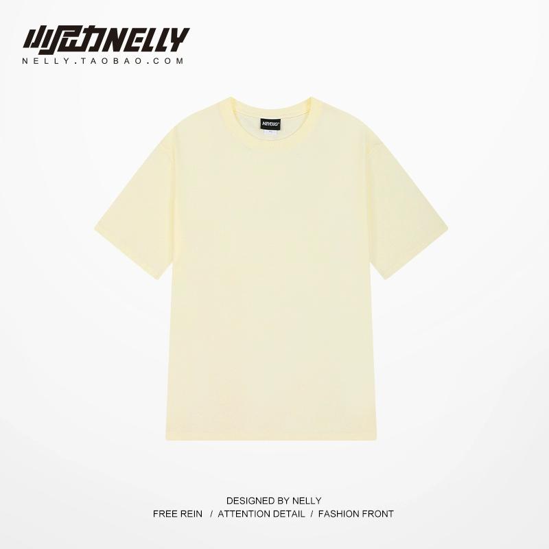 Hip hop cotton solid color couple short sleeve base shirt T-shirt white men and women body shirt pure black half sleeve shirt top