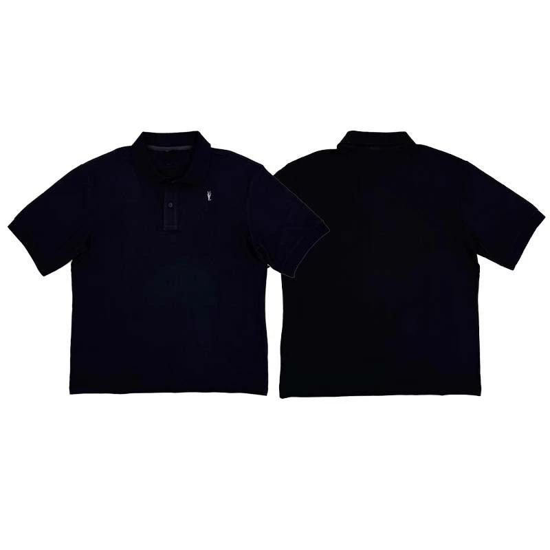 Playboi Carti YVL Polo Shirt Slim Fit Simple Solid Color Lapel Short Sleeve Premium T-Shirt Opium