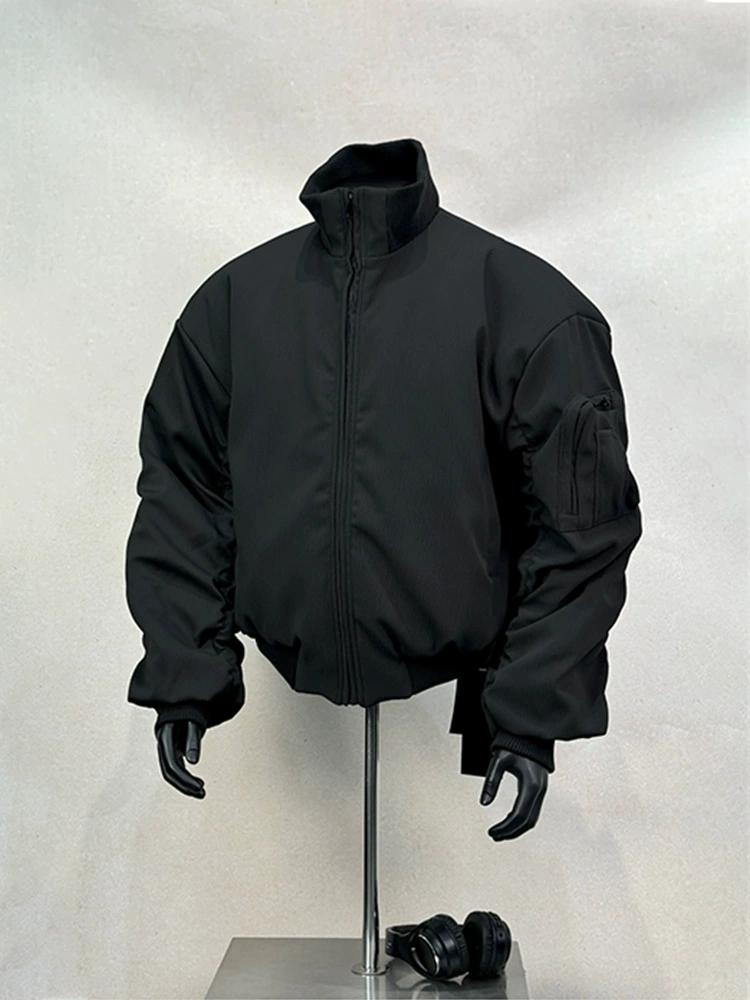 Bomber jacket jacket men's spring and autumn style american silhouette short charge cleanfit stand collar instructor baseball uniform