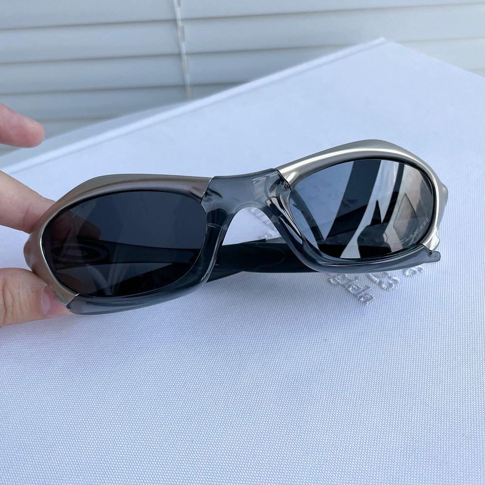Y2K future technology wind sunglasses polarized steampunk street rock concave shape sunglasses ins neutral cool