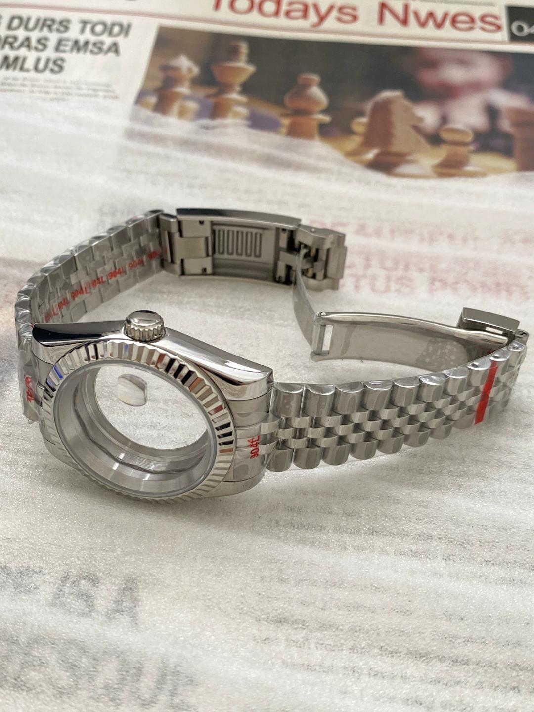 NH35 case, dogtooth ring, log 39mm, Oyster Perpetual case strap, sapphire glass, compatible with NH36 movement