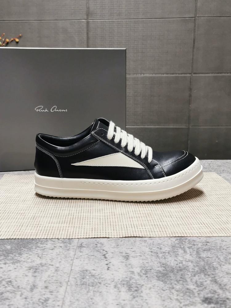 RMK OWEWS Leather Platform Low Top Men's Shoes Dark Wind ro Small Triangle High Street Casual Board Shoes Women's 2025 Tide
