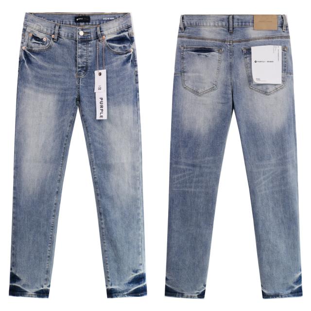 Purple Brand jeans, ink-splattered panels, washed trousers, ripped trousers, casual American high street trousers