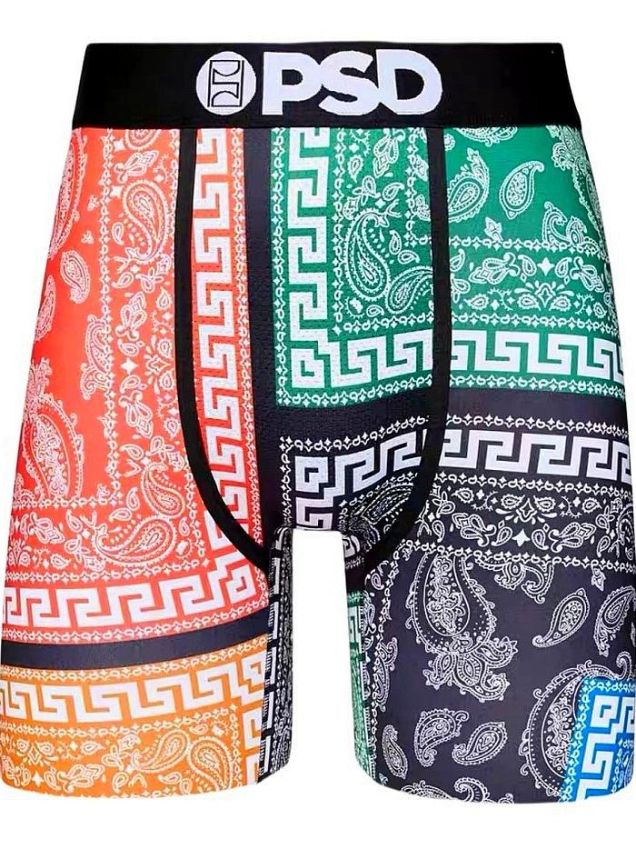 PSD panties, Owen same ice silk sports men's long boxers, cartoon print, boxing shorts, leggings