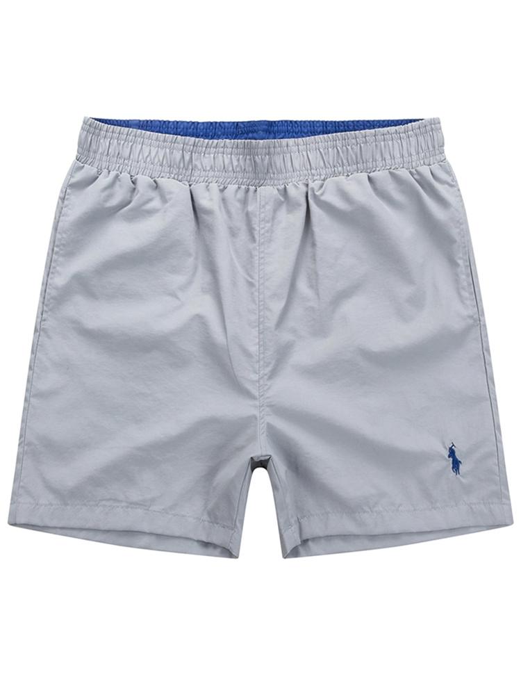 Summer Polo casual straight beach shorts men's solid color large size three-point morning sports loose quick-drying vacation
