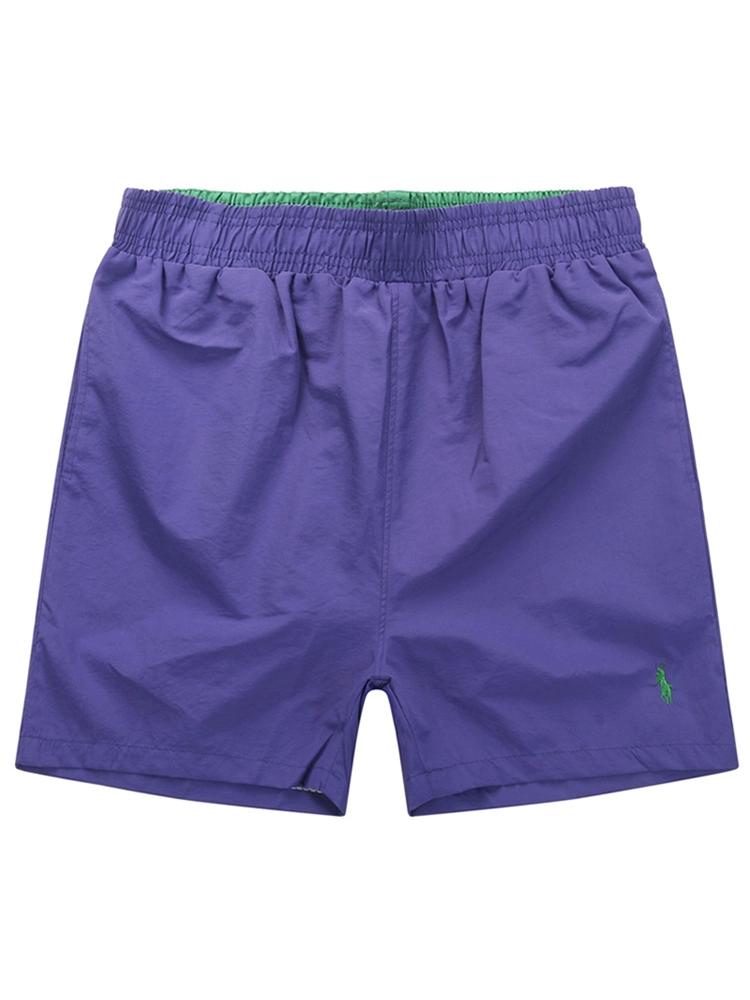 Summer Polo casual straight beach shorts men's solid color large size three-point morning sports loose quick-drying vacation