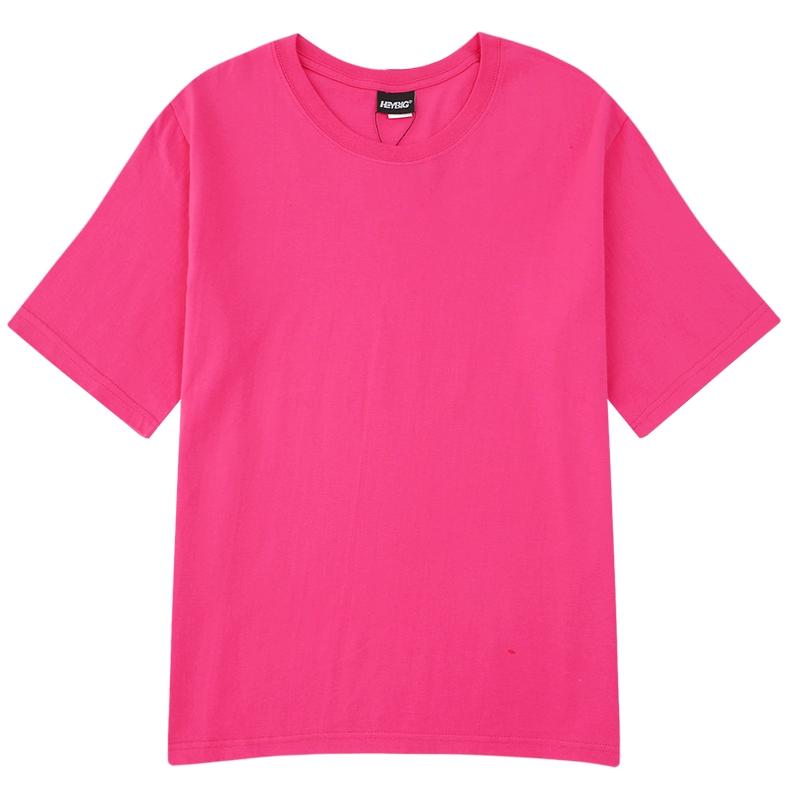 Little Nili bf American heavyweight pure cotton short-sleeved t-shirt men and women basic solid color oversize white TEE