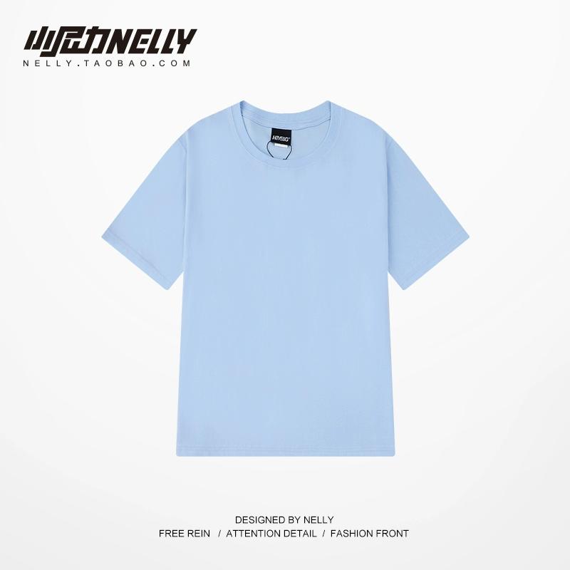 Hip hop cotton solid color couple short sleeve base shirt T-shirt white men and women body shirt pure black half sleeve shirt top