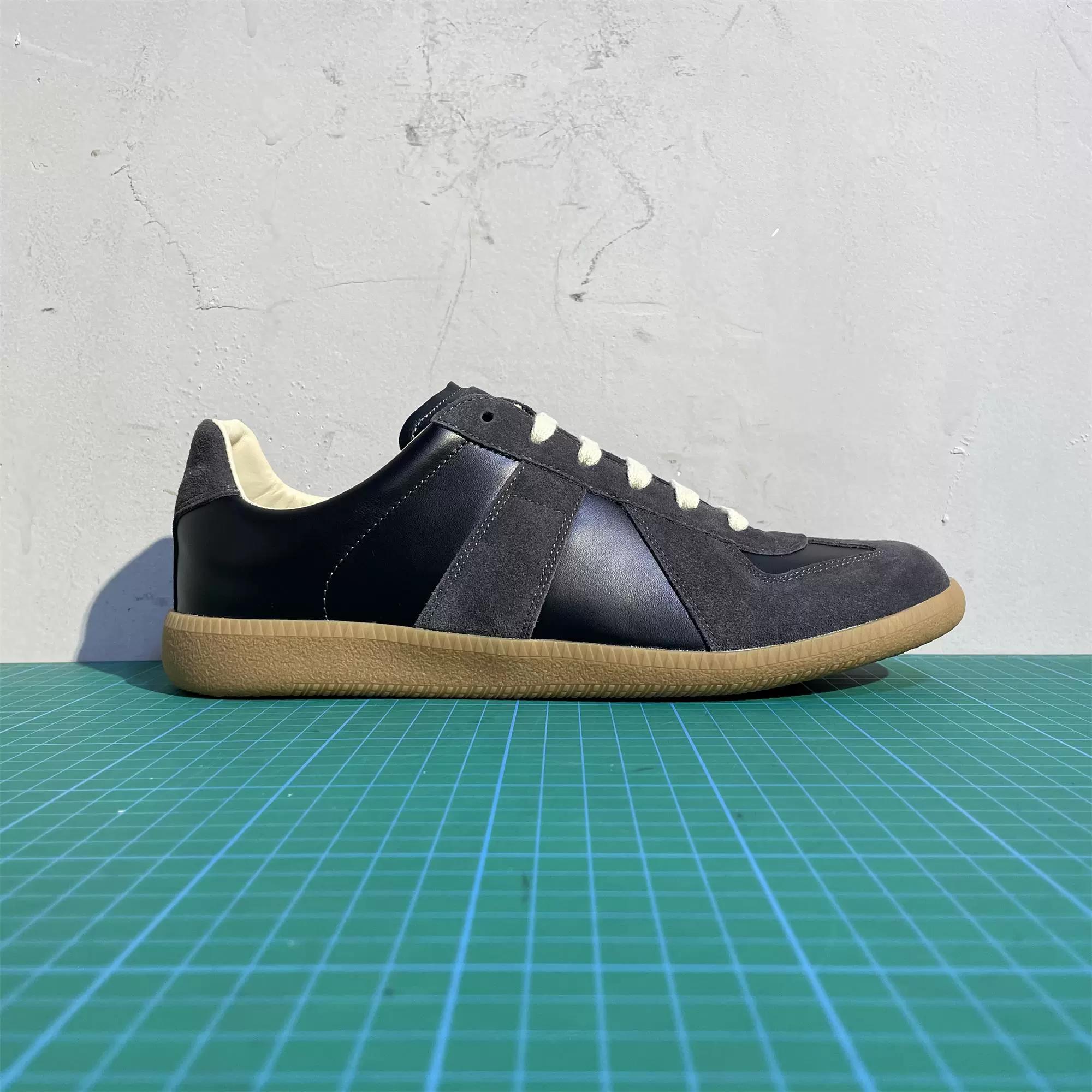 [Play with shoes] Ingeniously produced German training shoes MMGAT retro couple white shoes raw rubber bottom sports shoes board shoes
